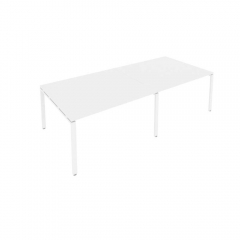 Переговорный стол 2 столешницы Metal System Б.ПРГ-2.3 Белый
