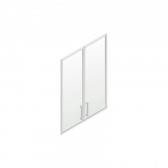Двери прозрачные в алюминиевой рамке Пр.ДШ-2СБА